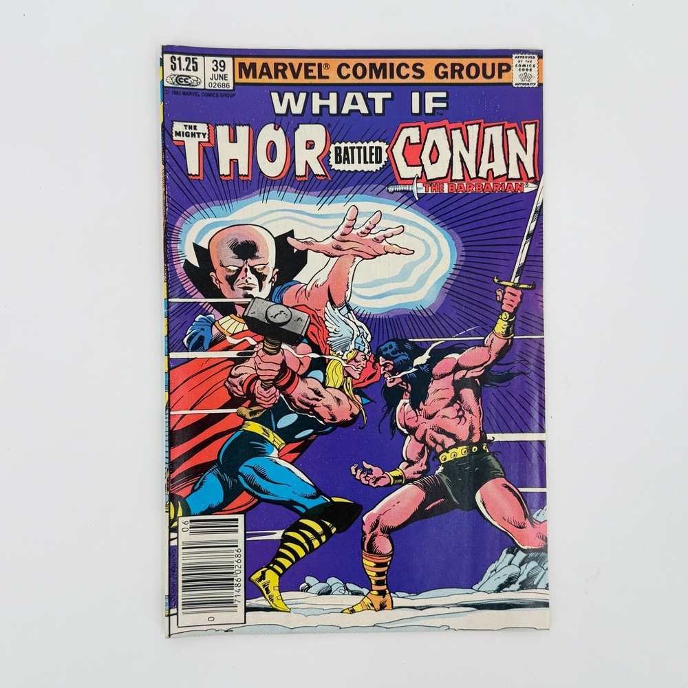 Marvel What If #39 Thor Conan 1983 $1.25 Canadian Variant Newsstand Comic